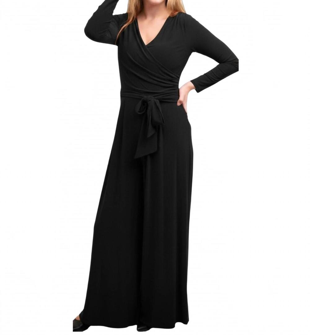 NEW LAST TANGO long sleeve jumpsuit in black